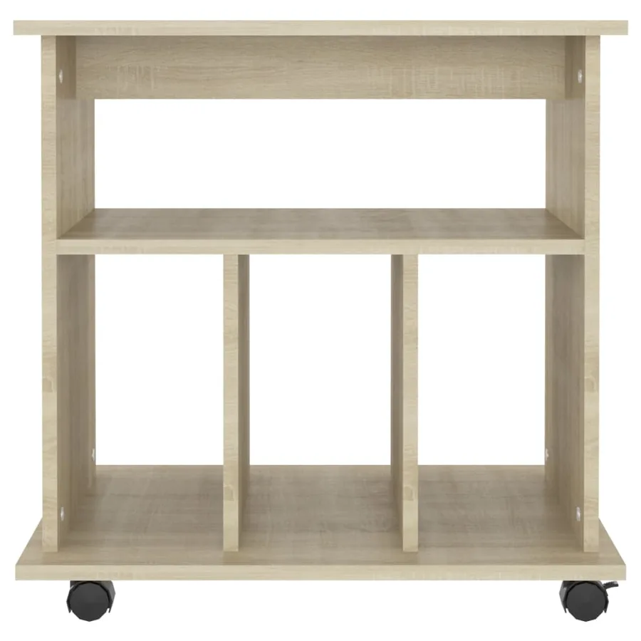 Armoire à roulettes Chêne sonoma 60x45x60 cm Bois d’ingénierie - 4