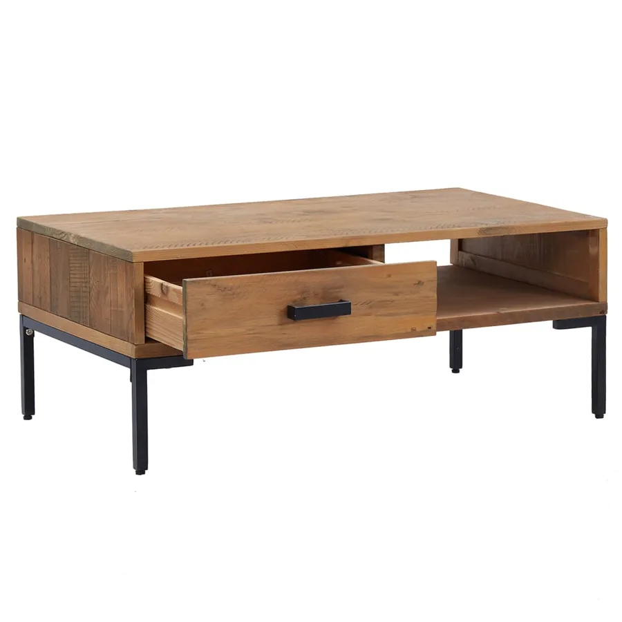 Table basse 90x50x35 cm Bois de pin massif - 4