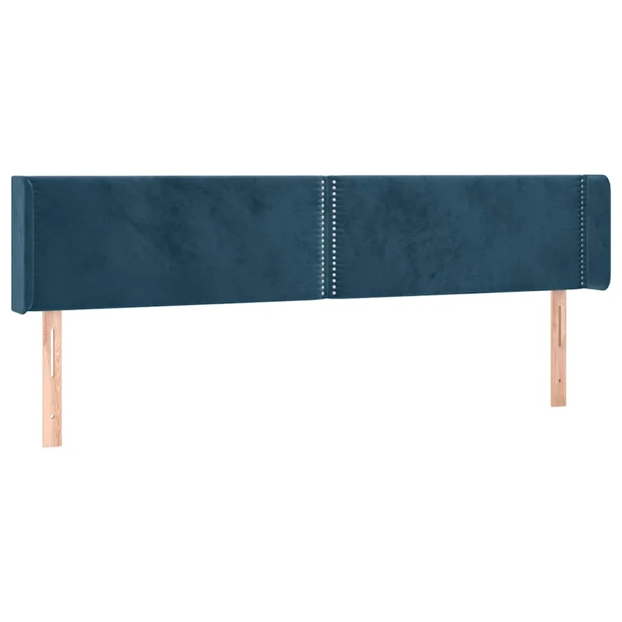 Tête de lit à LED Bleu foncé 203x16x78/88 cm Velours - 3