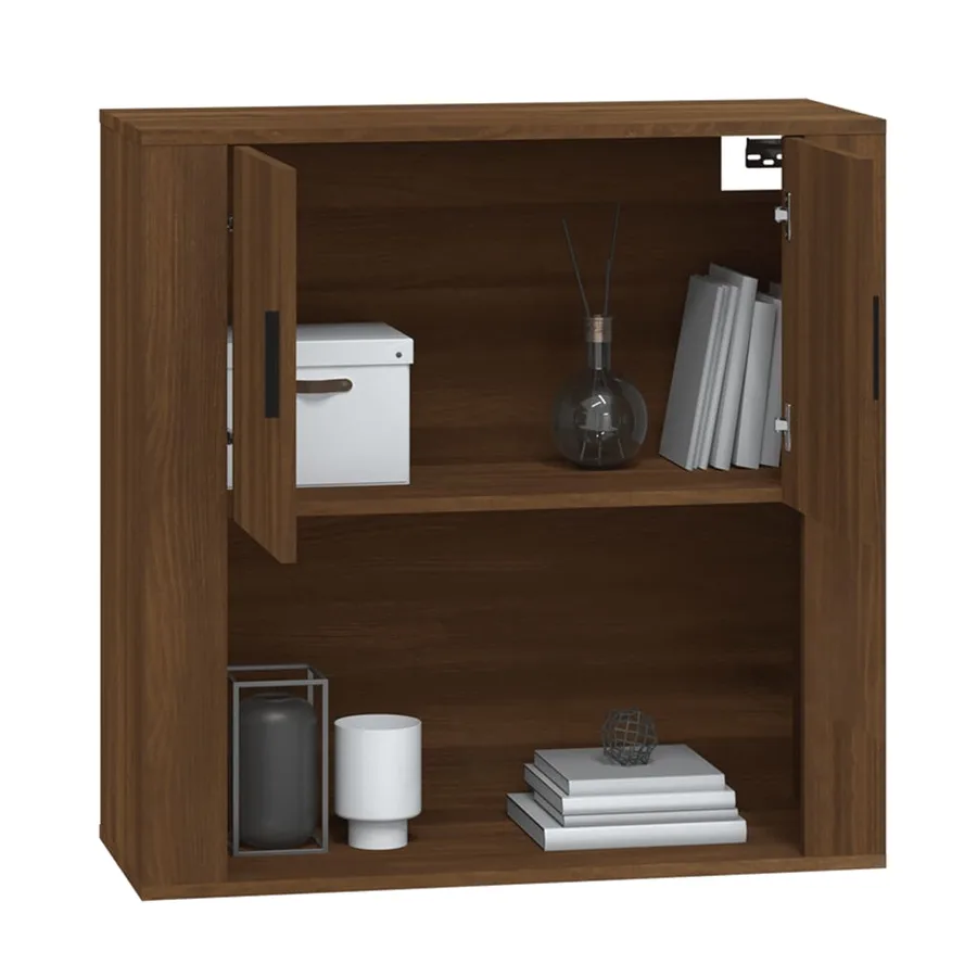 Armoire murale Chêne marron 80x33x80 cm Bois d'ingénierie - 10
