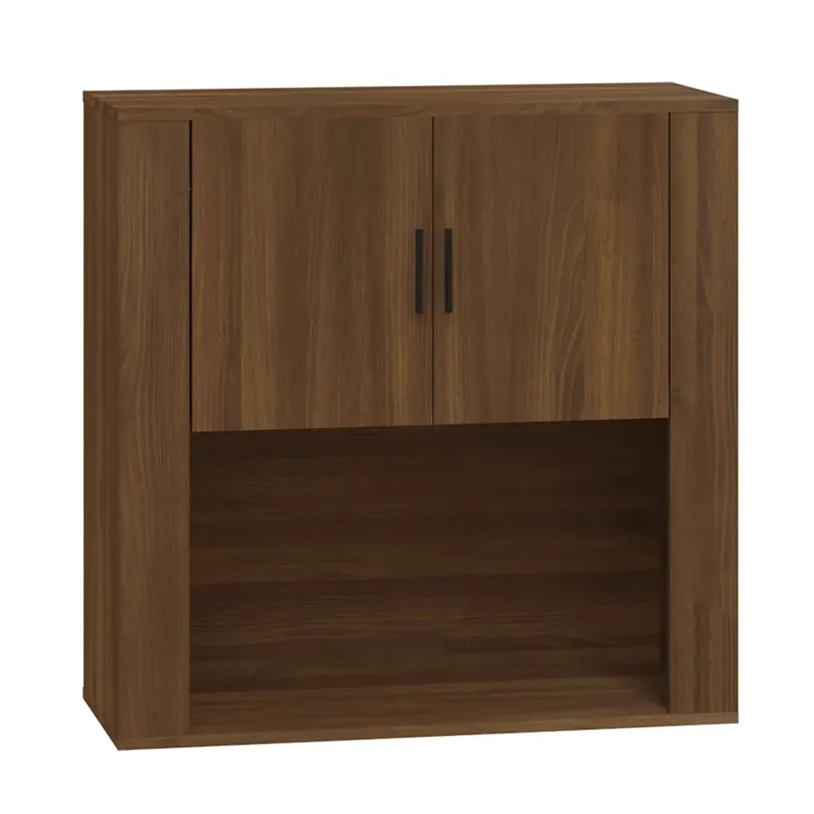 Armoire murale Chêne marron 80x33x80 cm Bois d'ingénierie - 2