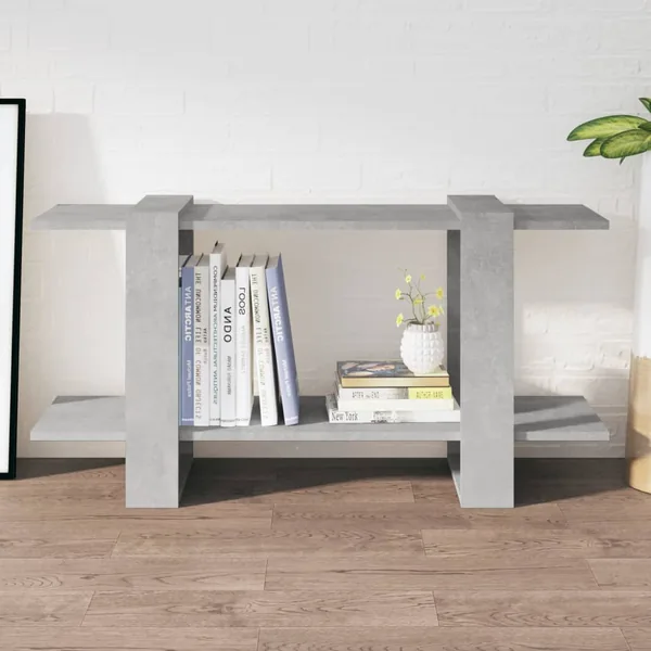 Bibliothèque Gris béton 100x30x51 cm bois d'ingénierie