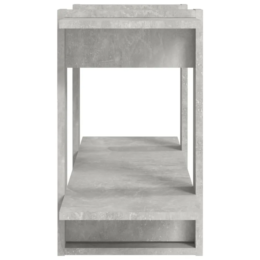 Bibliothèque Gris béton 100x30x51 cm bois d'ingénierie - 4