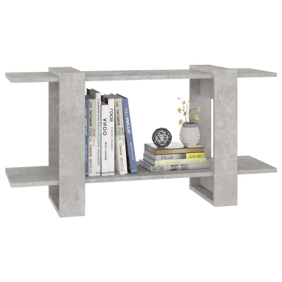 Bibliothèque Gris béton 100x30x51 cm bois d'ingénierie - 5