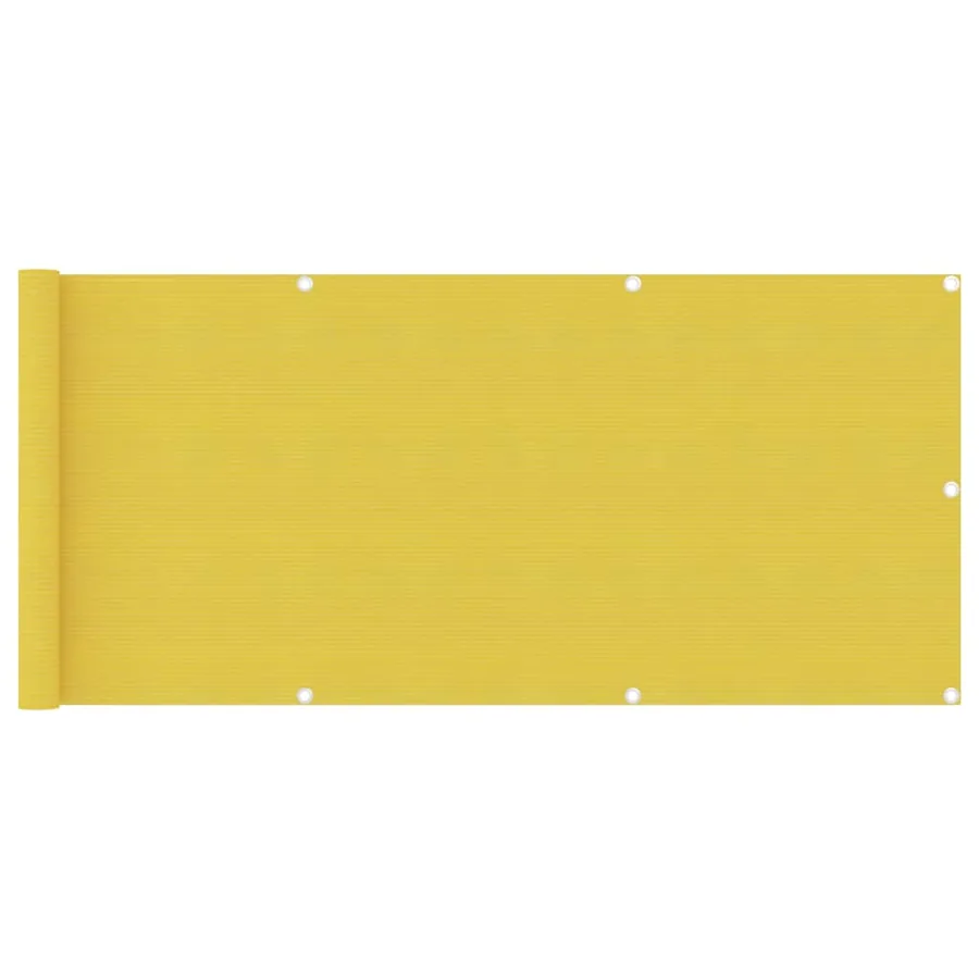Écran de balcon Jaune 75x500 cm PEHD