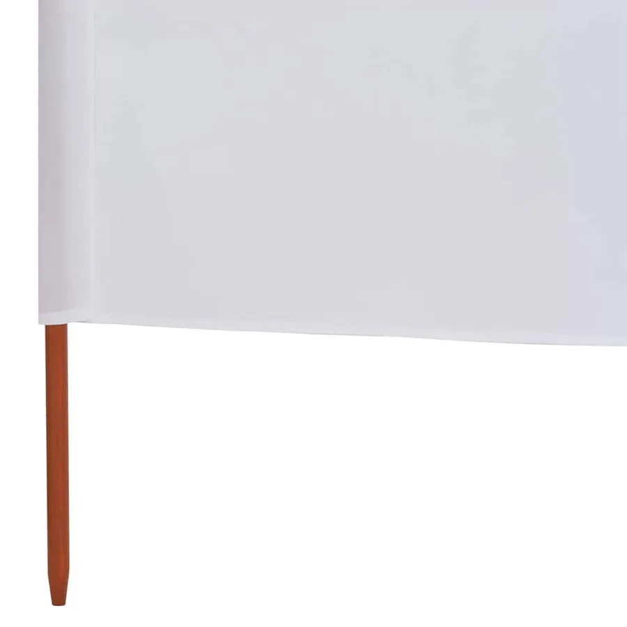 Paravent 6 panneaux Tissu 800 x 160 cm Blanc sable - 5