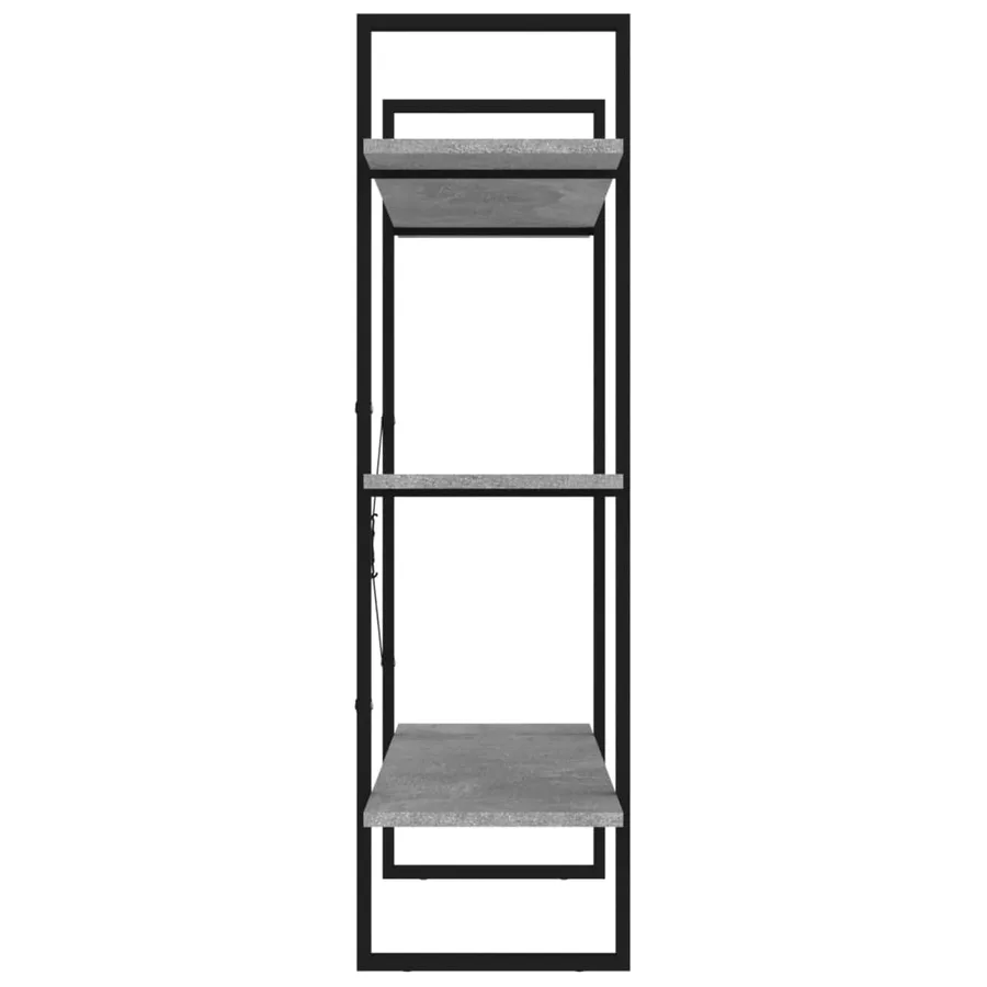 Bibliothèque gris béton 100x30x105 cm bois d'ingénierie - 6