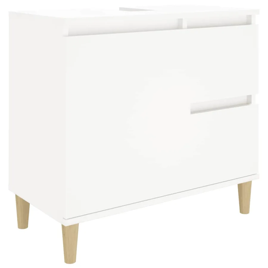 Armoire de salle de bain blanc 65x33x60 cm bois d'ingénierie - 2
