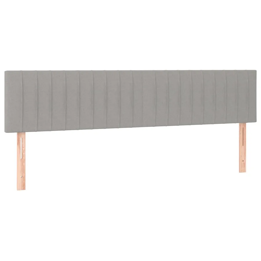 Tête de lit à LED Gris clair 180x5x78/88 cm Tissu - 4