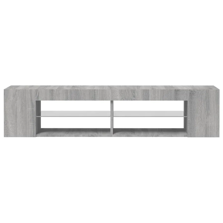 Meuble TV avec lumières LED sonoma gris 135x39x30 cm - 4
