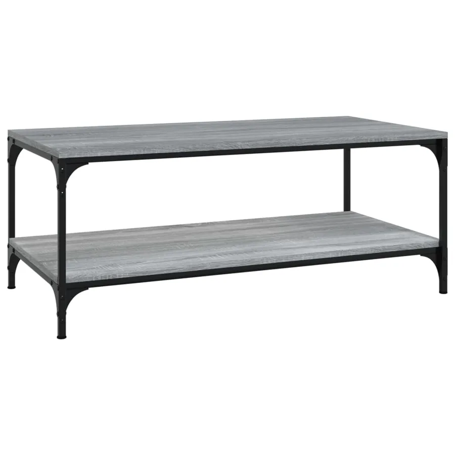 Table basse Sonoma gris 80x50x40 cm Bois d'ingénierie - 2