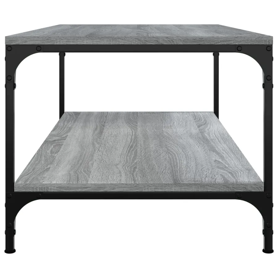 Table basse Sonoma gris 80x50x40 cm Bois d'ingénierie - 5