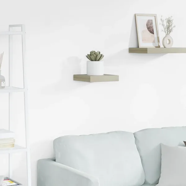 Étagère flottante murale chêne 23x23,5x3,8 cm MDF
