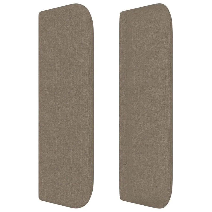 Tête de lit avec oreilles Taupe 163x16x78/88 cm Tissu - 4