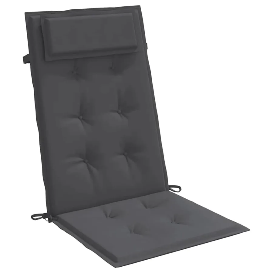 Coussins de chaise à dossier haut lot de 2 anthracite - 5
