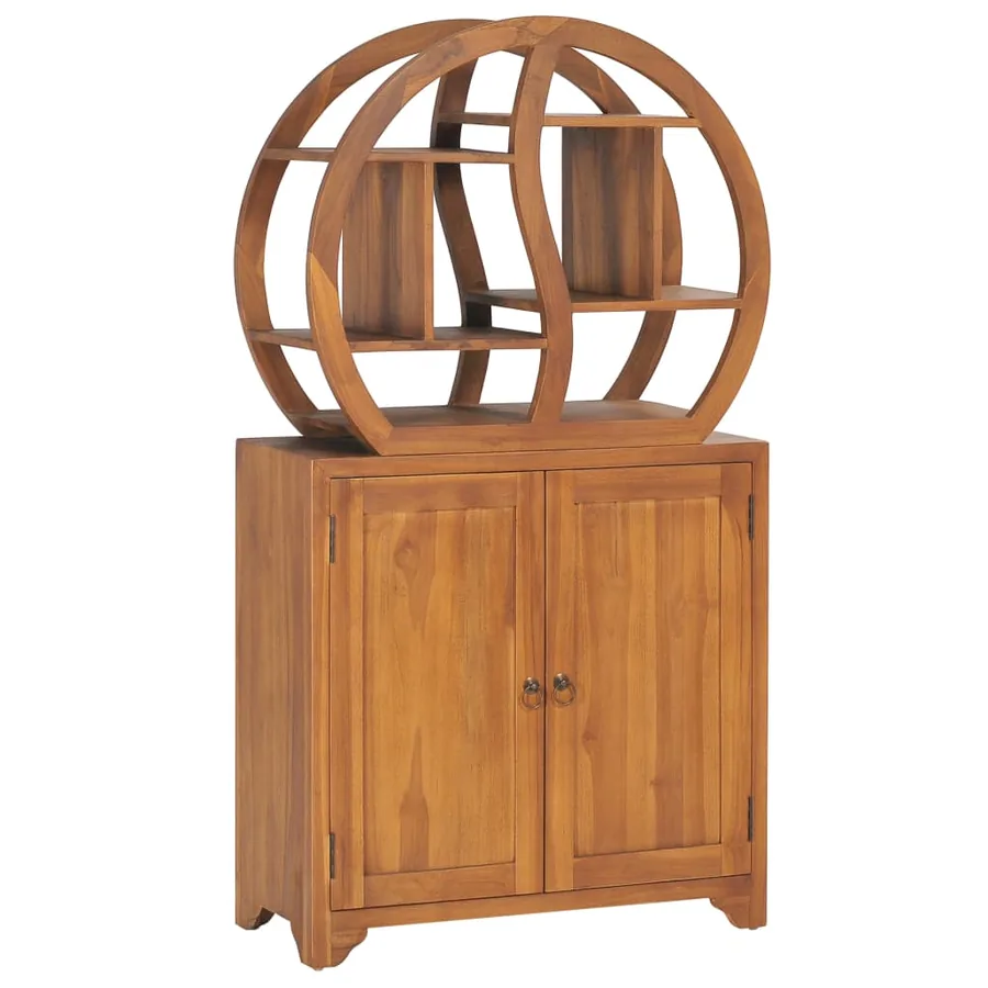 Armoire avec étagère Yin Yang 70x30x130 cm Bois de teck massif