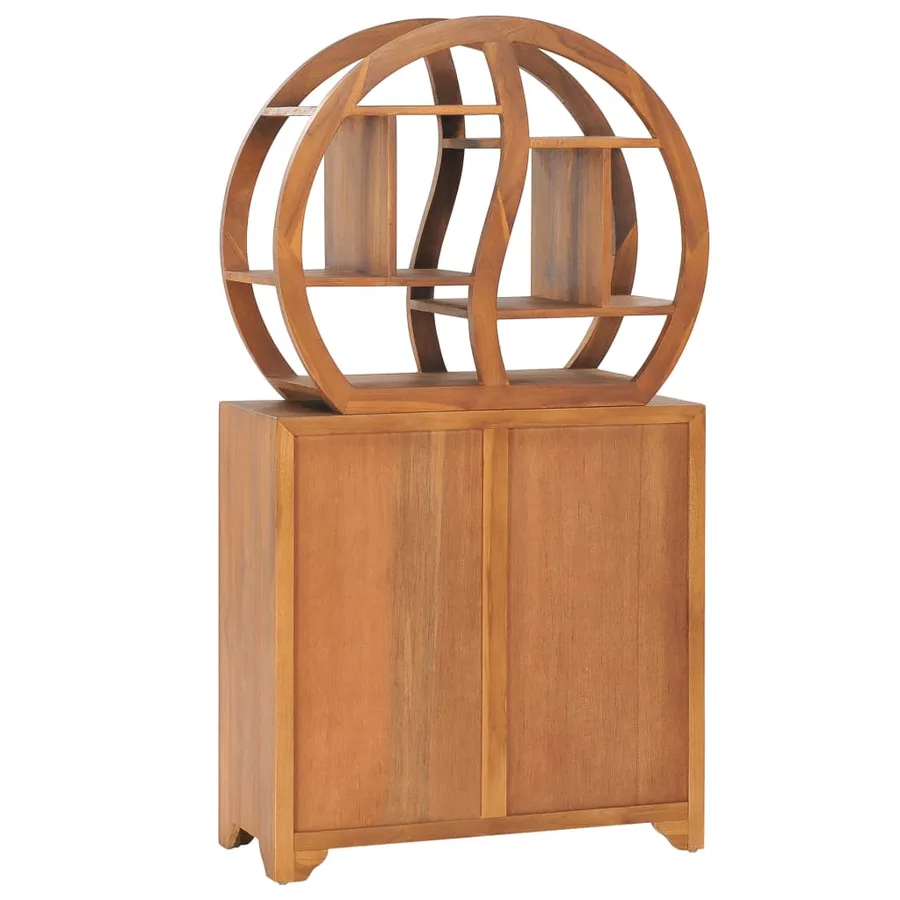Armoire avec étagère Yin Yang 70x30x130 cm Bois de teck massif - 5