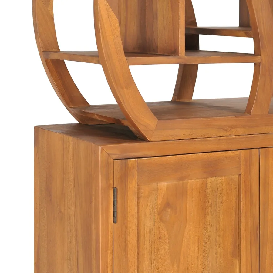 Armoire avec étagère Yin Yang 70x30x130 cm Bois de teck massif - 6