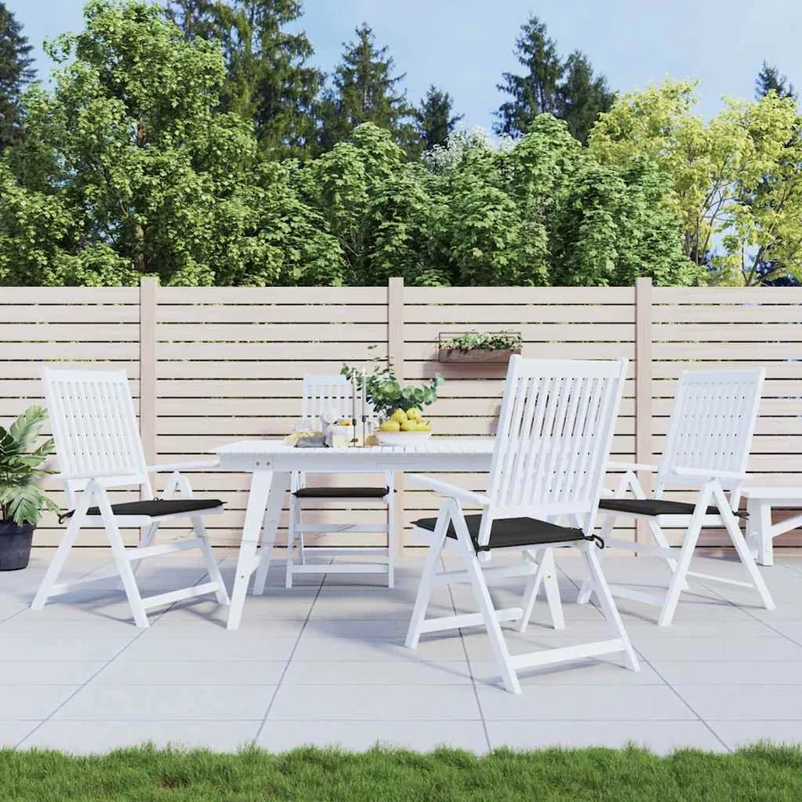 Coussins de chaise jardin lot de 4 noir 40x40x4 cm tissu oxford