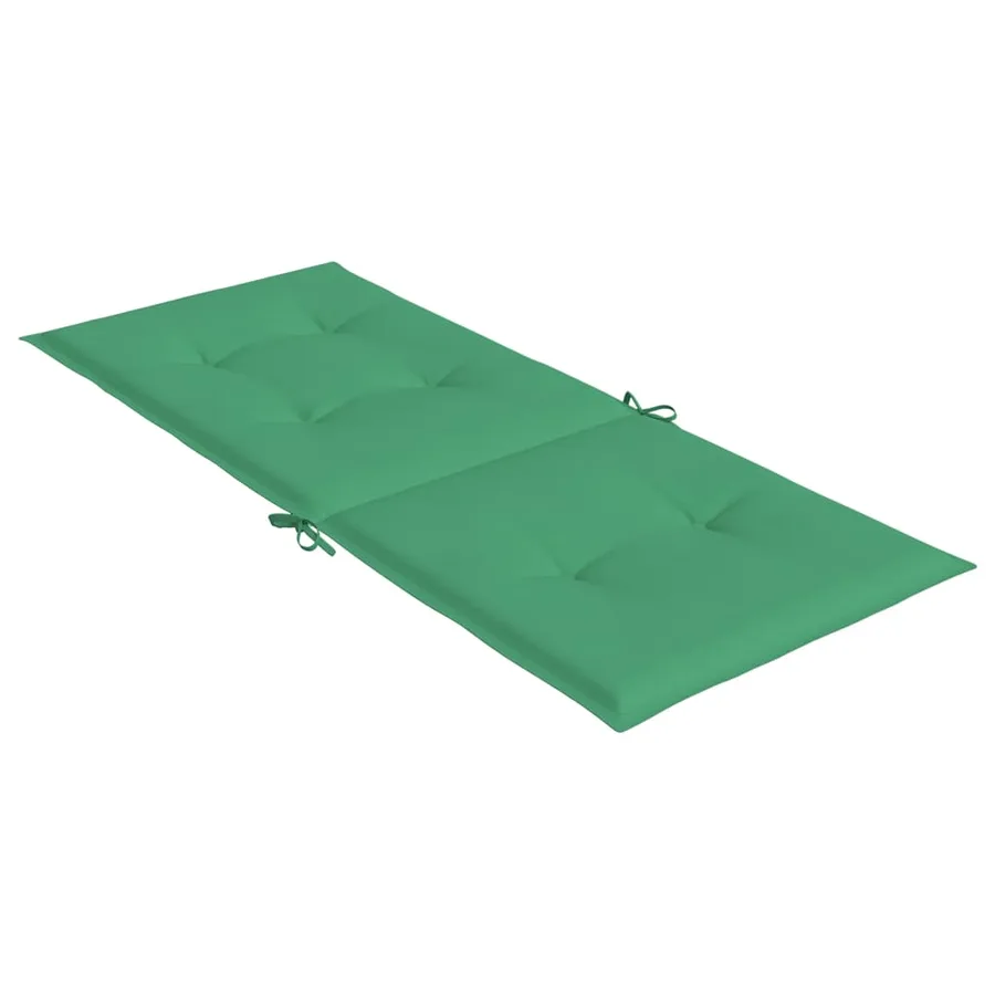 Coussins de chaise de jardin à dossier haut lot de 2 vert tissu - 6