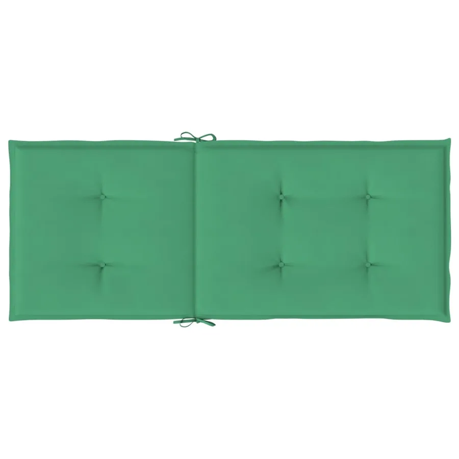 Coussins de chaise de jardin à dossier haut lot de 2 vert tissu - 7