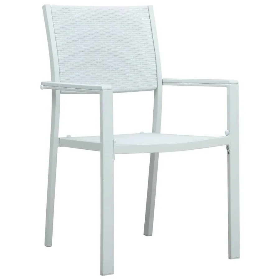 Ensemble à manger de jardin 9 pcs Blanc - 3