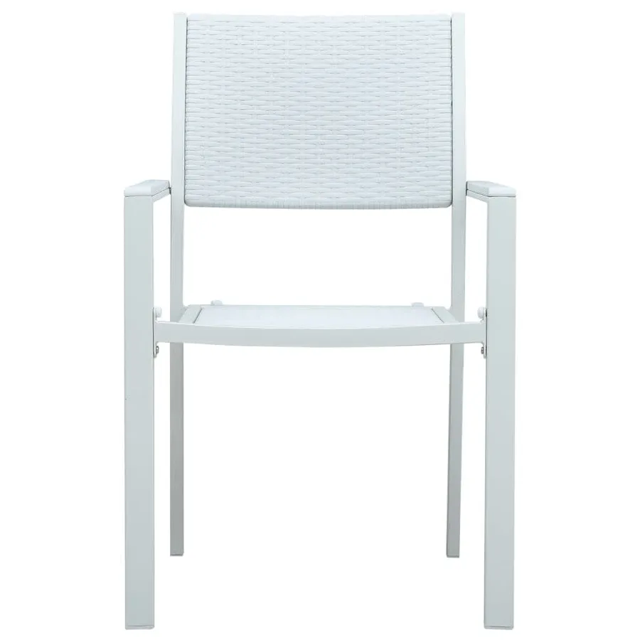 Ensemble à manger de jardin 9 pcs Blanc - 4