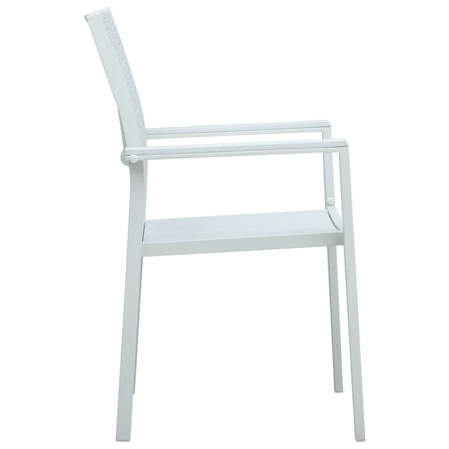 Ensemble à manger de jardin 9 pcs Blanc - 5