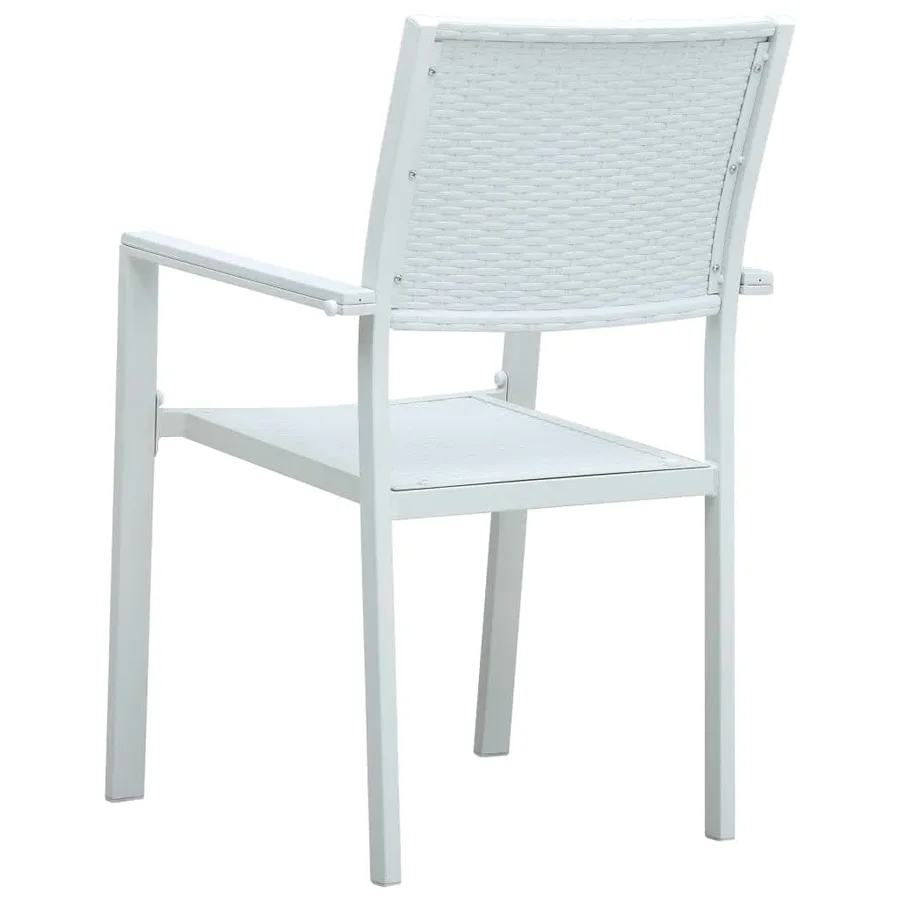 Ensemble à manger de jardin 9 pcs Blanc - 6