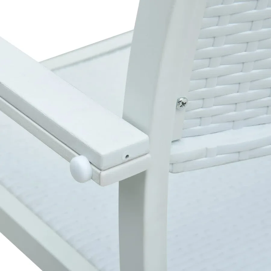 Ensemble à manger de jardin 9 pcs Blanc - 9