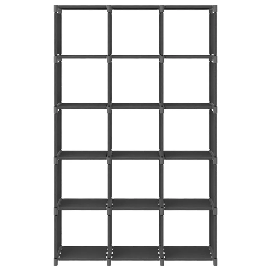 Étagère d'affichage 15 cubes Gris 103x30x175,5 cm Tissu - 2