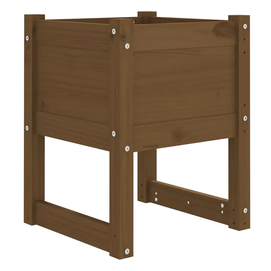 Jardinières 2 pcs Marron miel 40x40x52,5 cm Bois massif de pin - 4