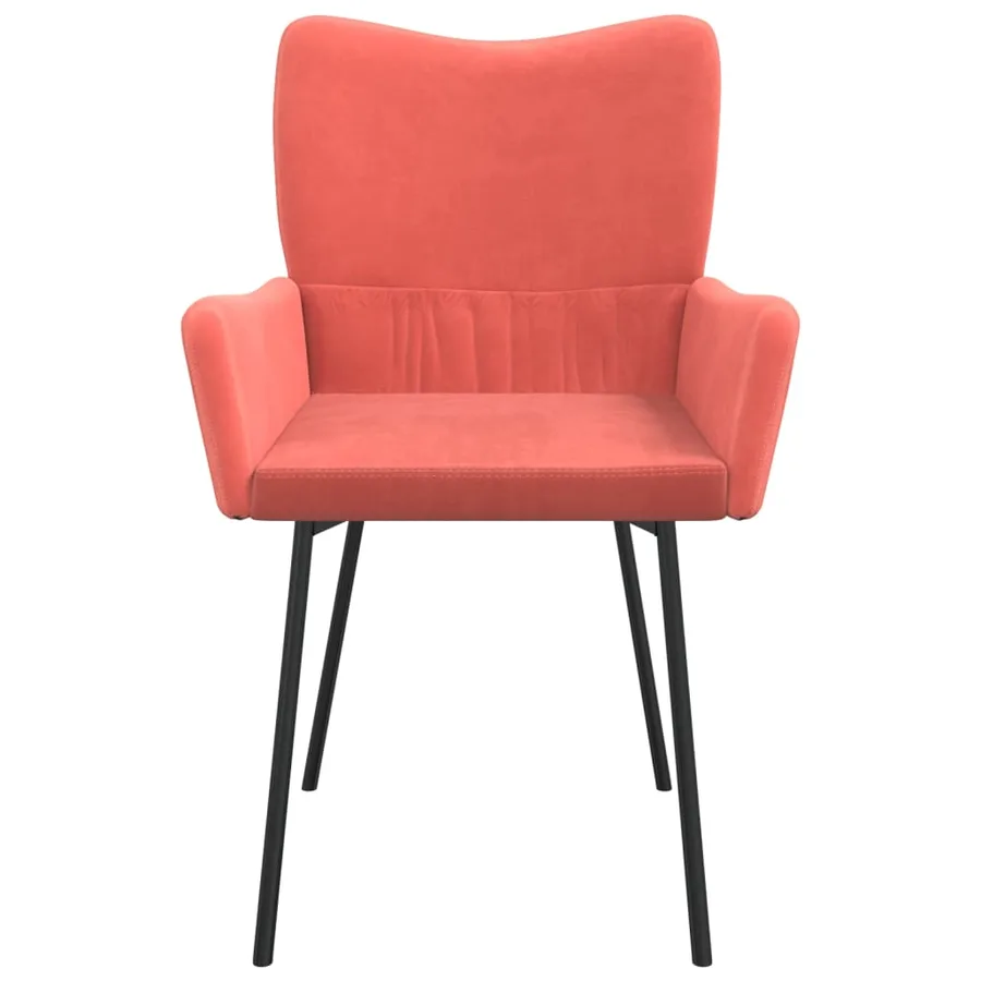 Chaises à manger lot de 2 Rose Velours - 5