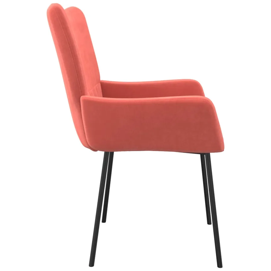Chaises à manger lot de 2 Rose Velours - 6