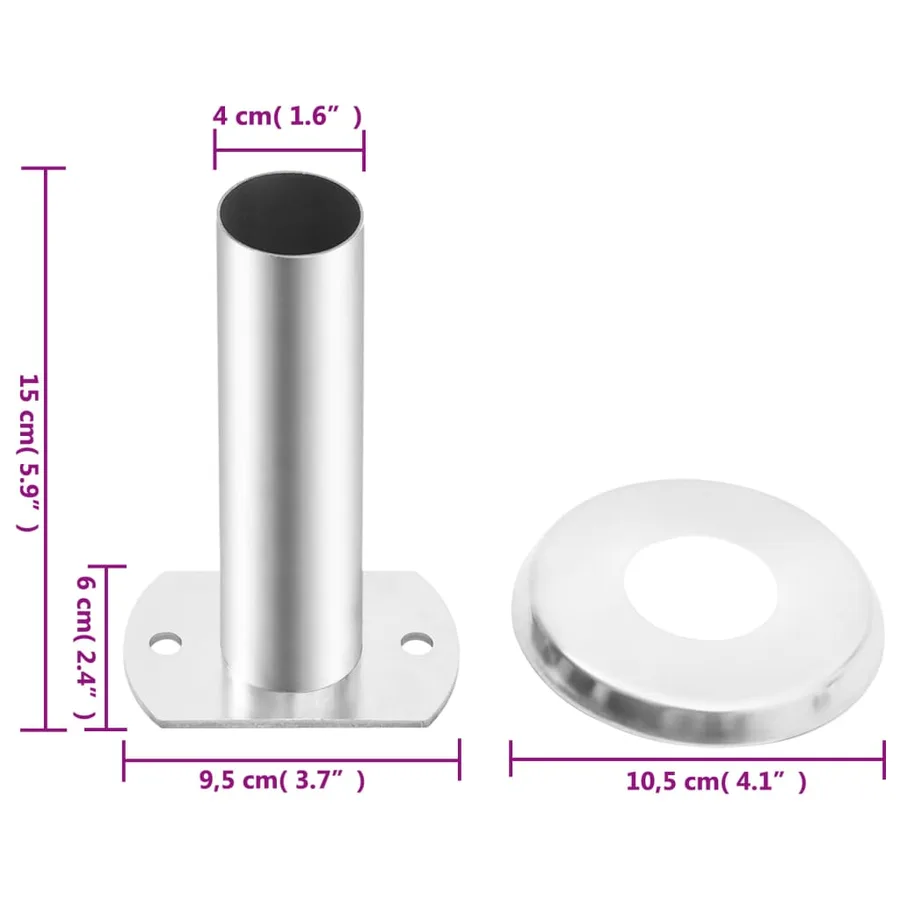Supports de main courante pour échelle de piscine 2 pcs - 5
