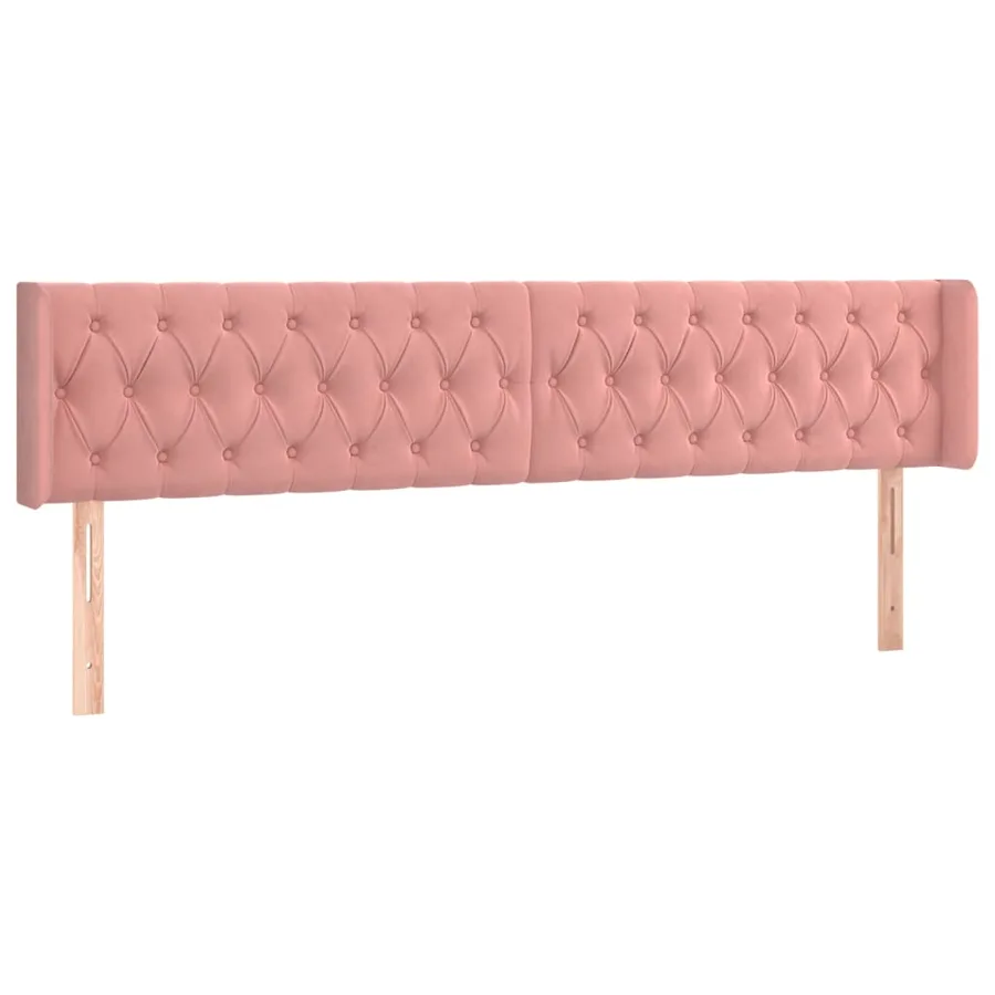 Tête de lit à LED Rose 183x16x78/88 cm Velours - 3