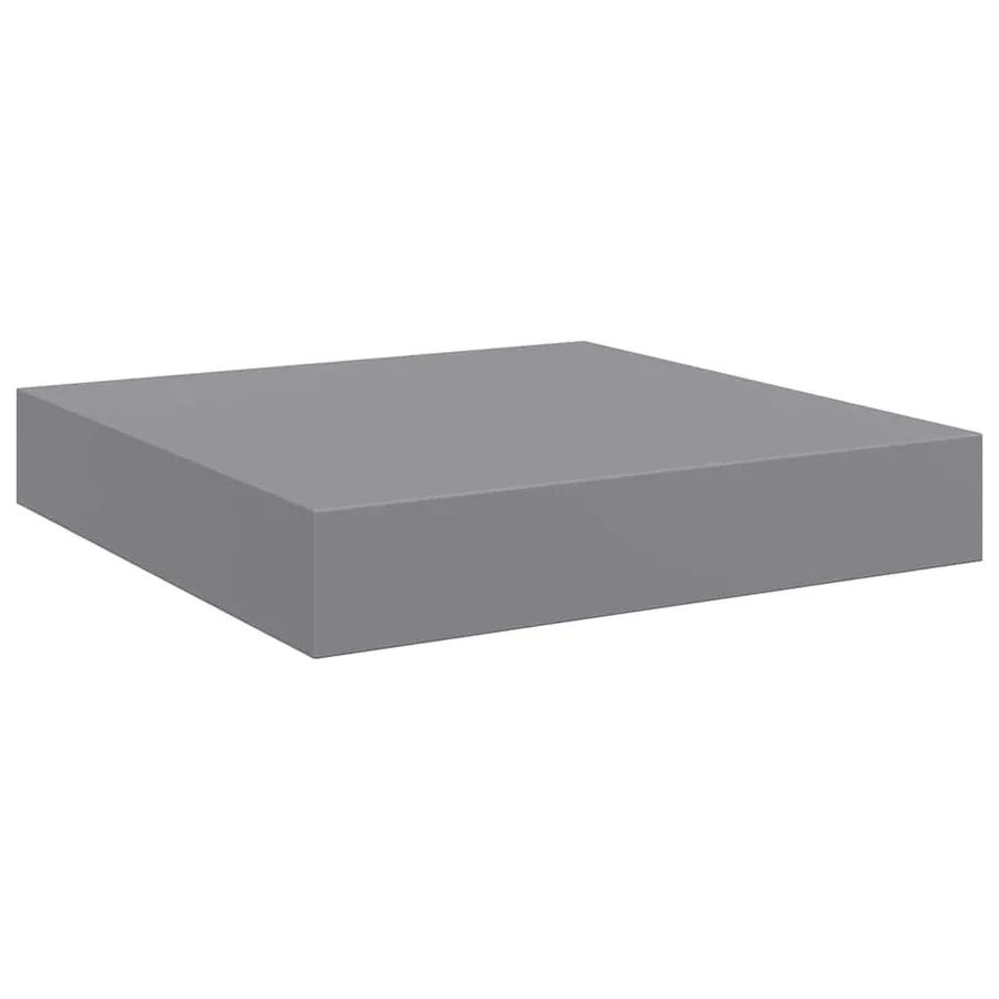 Étagère flottante murale gris 23x23,5x3,8 cm MDF - 2