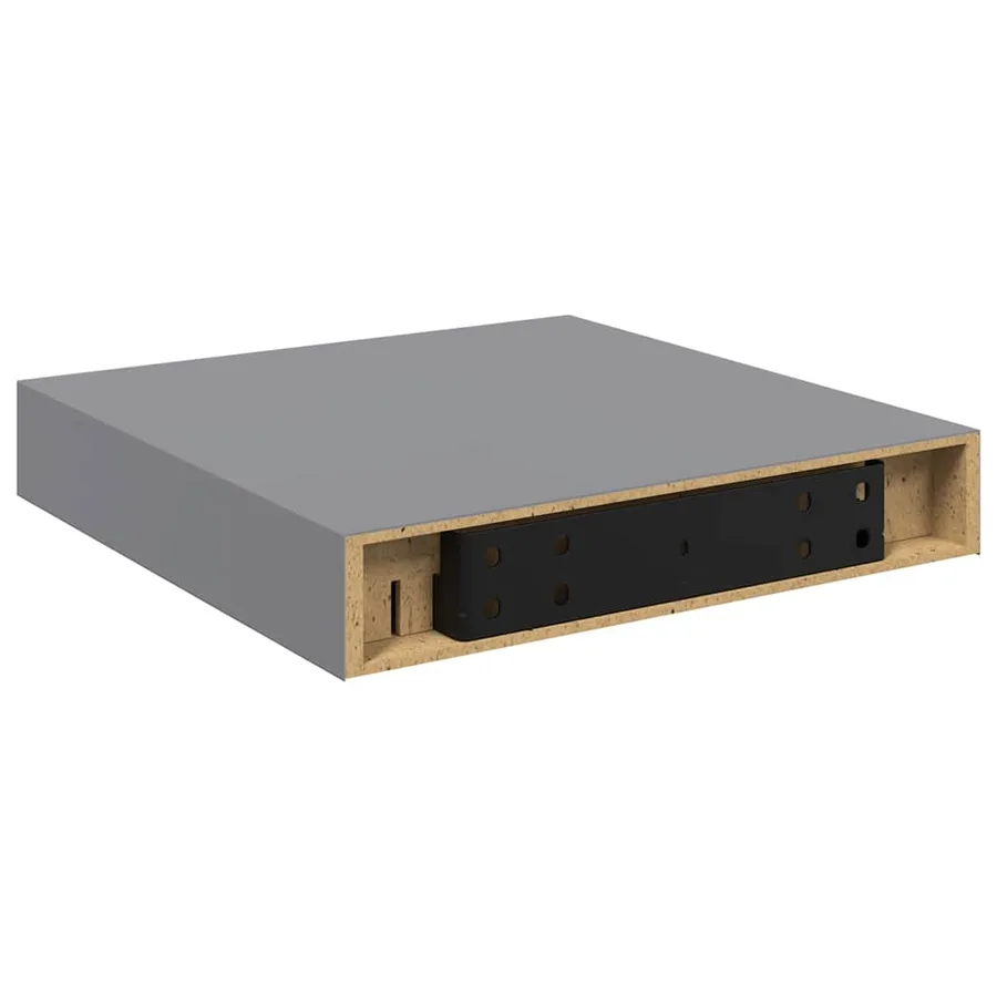 Étagère flottante murale gris 23x23,5x3,8 cm MDF - 8