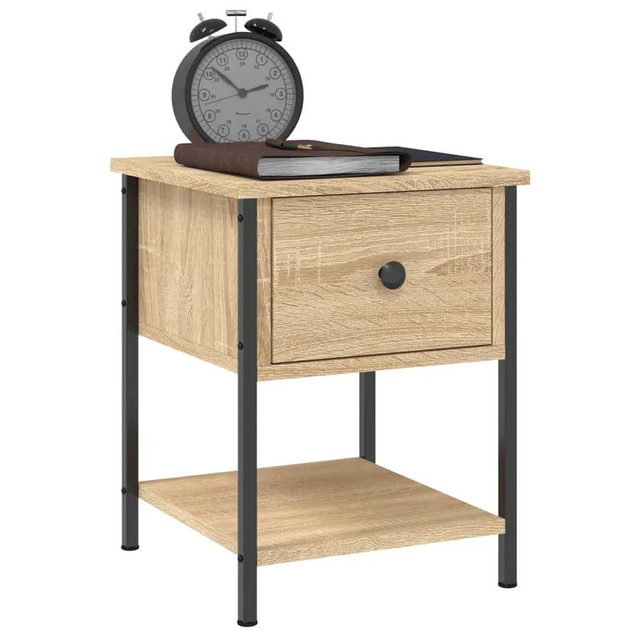 Table de chevet chêne sonoma 34x35,5x45 cm bois d'ingénierie - 3