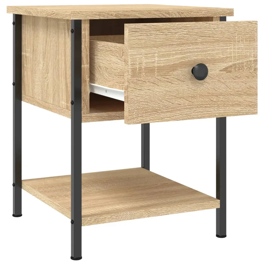 Table de chevet chêne sonoma 34x35,5x45 cm bois d'ingénierie - 5