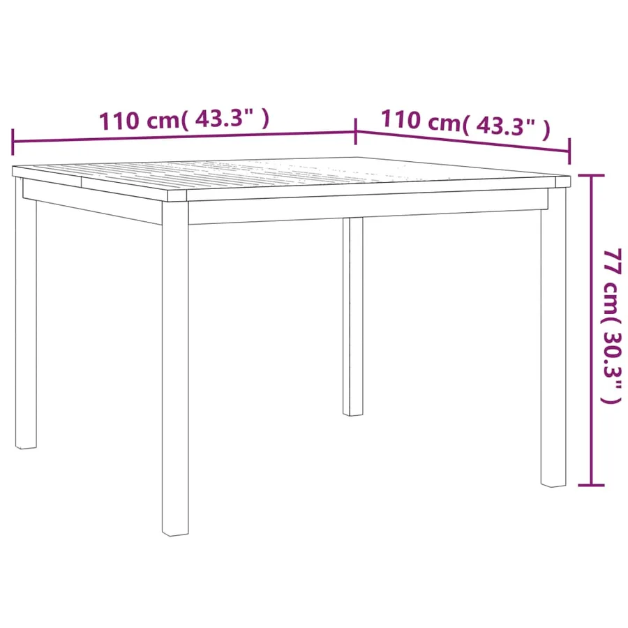Ensemble à manger de jardin 5pcs Bois de teck massif - 10