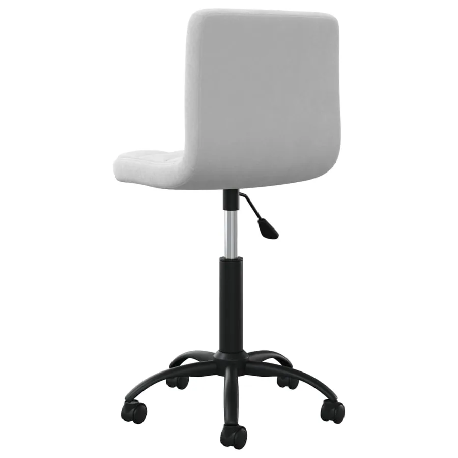 Chaise pivotante de salle à manger Gris clair Velours - 5