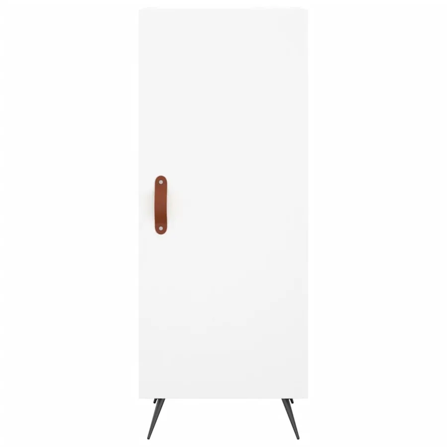 Buffet haut Blanc 34,5x34x180 cm Bois d'ingénierie - 6