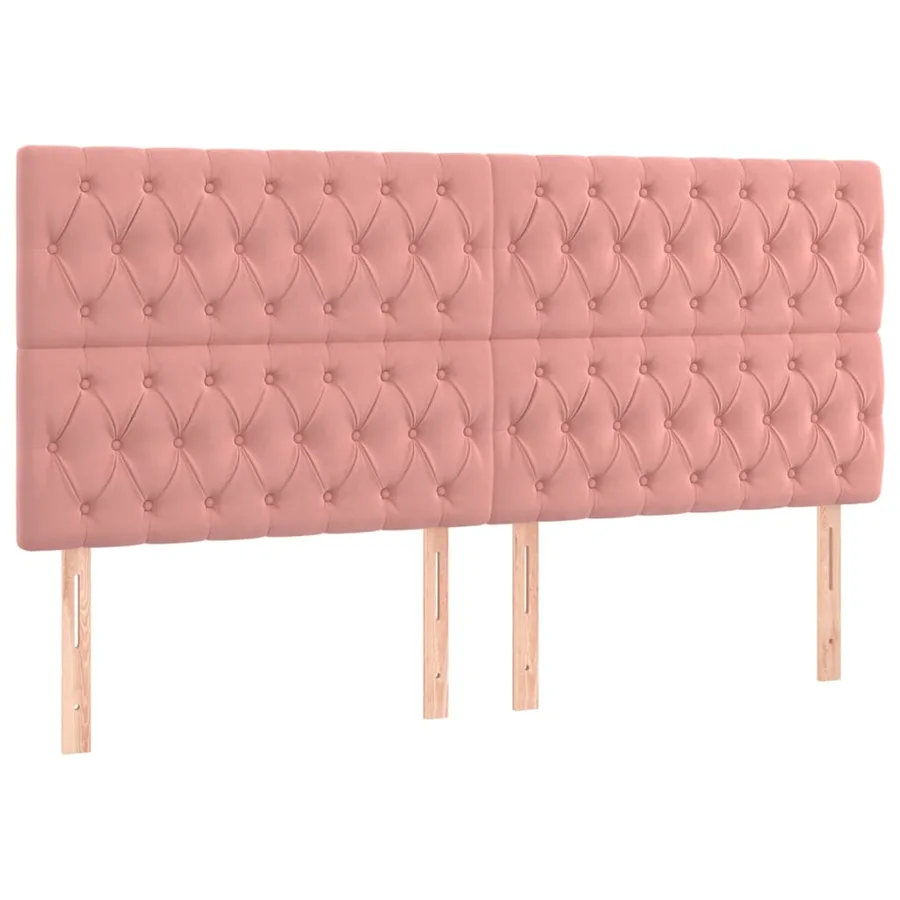 Tête de lit Rose 180x7x118/128 cm Velours - 2
