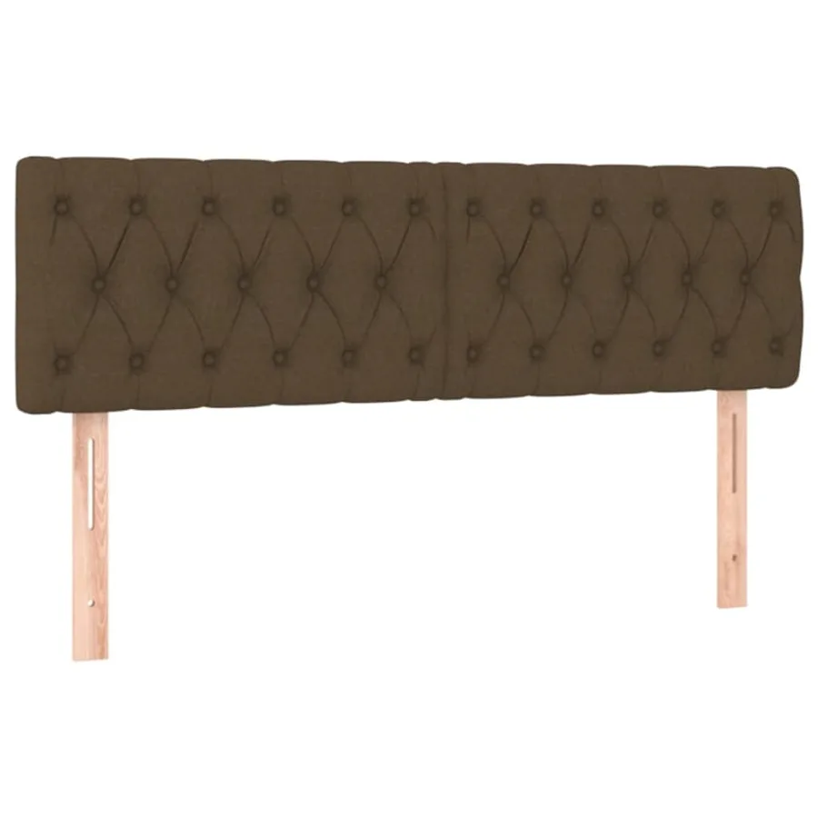 Têtes de lit Marron foncé 144 x 7 x 78/88 cm Tissu - 2