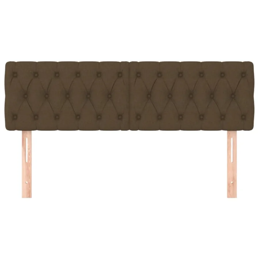 Têtes de lit Marron foncé 144 x 7 x 78/88 cm Tissu - 3