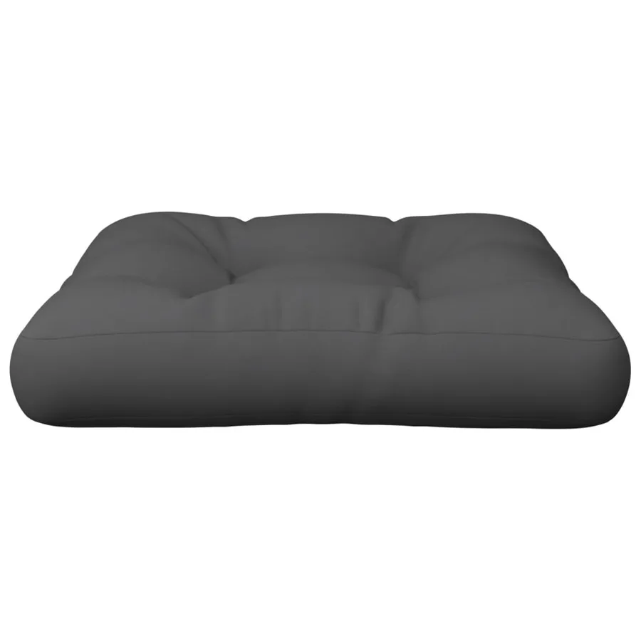 Coussin de palette anthracite 60x60x12 cm tissu - 4