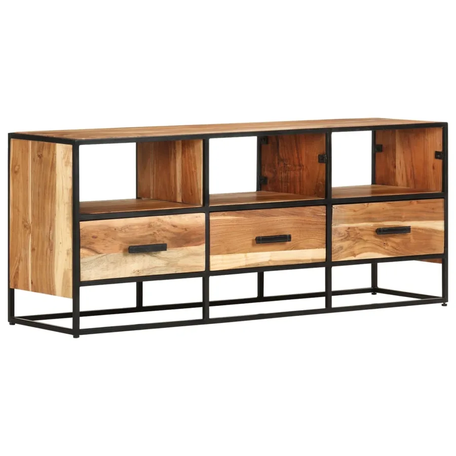 Meuble TV 110x30x45 cm Bois d'acacia massif - 10