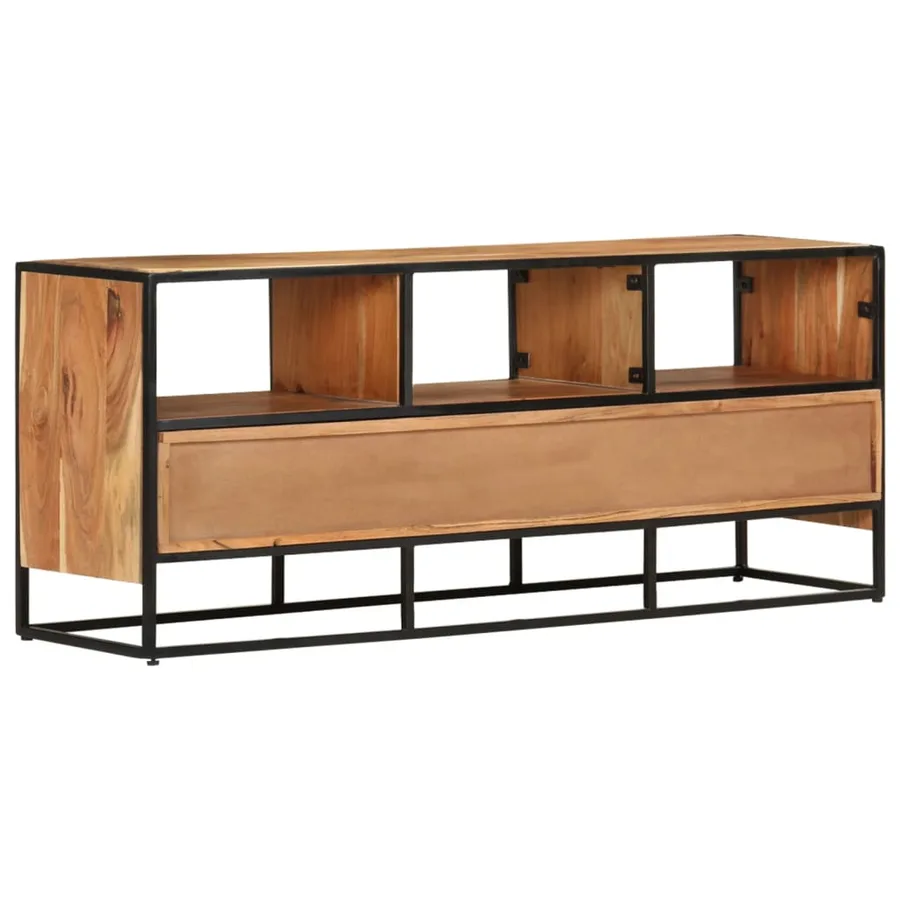 Meuble TV 110x30x45 cm Bois d'acacia massif - 4