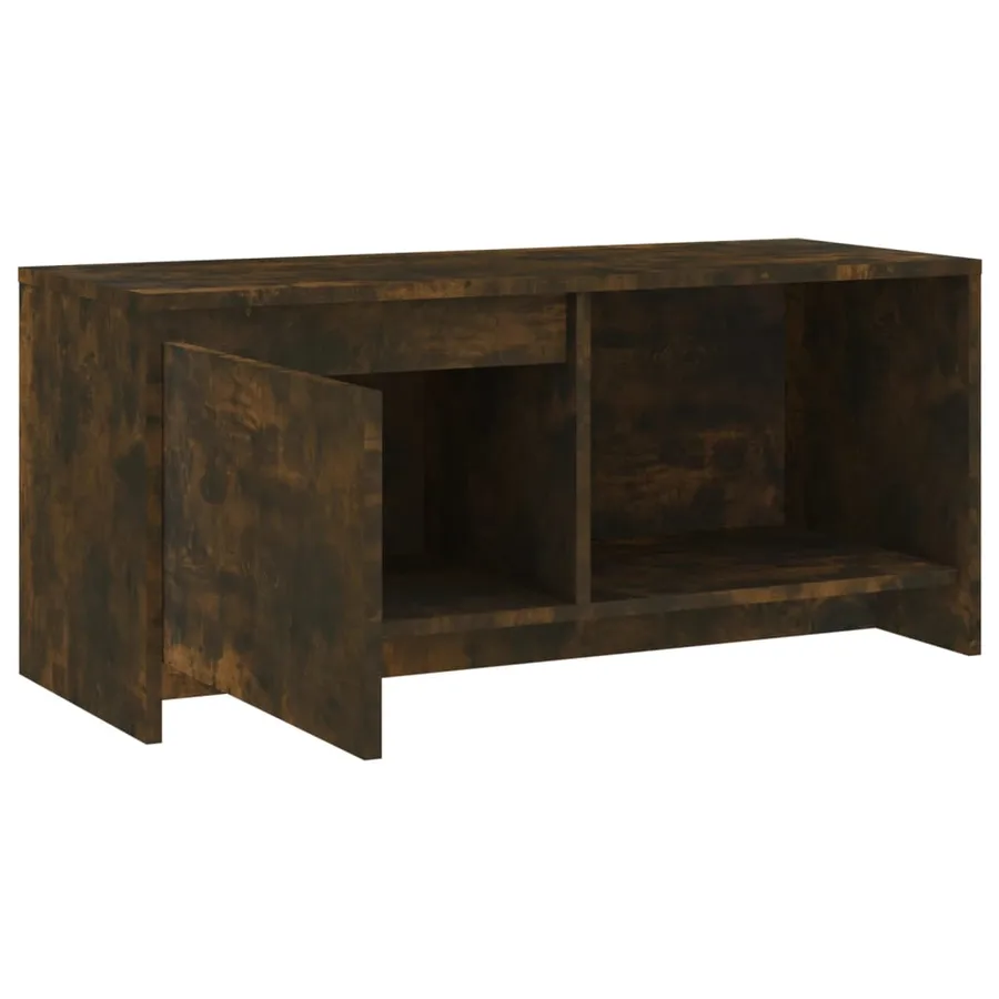 Meuble TV Chêne fumé 90x35x40 cm Bois d'ingénierie - 7